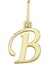 B Harfi Altın Kolye Ucu 1