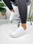 Günlük Kadın Sneaker Bağcıklı Yıldız Detaylı Tırtıklı Taban Oval Burunlu Rahat Spor Ayakkabı 602 1