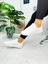 Günlük Kadın Sneaker Bağcıklı Yıldız Detaylı Tırtıklı Taban Oval Burunlu Rahat Spor Ayakkabı 602 4