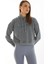 Kadın/kapüşonlu /uzun Kol /yıkama Efektli /ön Aplike Nakışlı /crop Sweatshirt 3