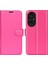 Honor 200 Pro 5g Kılıf Litchi Doku Deri Telefon Kapak Kart Yuvası Manyetik Toka Için (Yurt Dışından) 1
