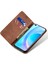 Honor X8B 4g Koleksiyon Deri Folio Cüzdan Telefon Kapağı Kot Bez Dokusu (Yurt Dışından) 4
