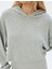 Kapüşonlu Crop Pijama Üstü Uzun Kollu Rahat Kalıp 5