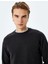 Dikiş Detaylı Pamuk Karışımlı Uzun Kollu Bisiklet Yaka Basic Sweatshirt 1