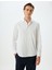 Slim Fit Gömlek Uzun Kollu Yarım Italyan Yaka Pamuklu 3