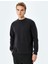 Dikiş Detaylı Pamuk Karışımlı Uzun Kollu Bisiklet Yaka Basic Sweatshirt 3