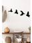 Modern Dörtlü Kuş Duvar Süsü Siyah MDF Malzemeden Şık Tasarım 1
