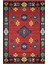 Kırmızı Etnik Desenli Saçaklı Vintage Modern Salon Halısı Mutfak Halısı Yolluk Otantik Halı Mars 222 1