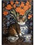 Mars 160 Kedi ve Blue Blanc Tema Etnik Deseni Dokuma Taban Halı 1