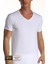 Erkek Elastanlı V Yaka Beyaz T-Shirt 0956 6'lı Paket 1