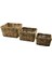 Metal Iskeletli 3 Boy D.gen Hasır Organizer Sepet 14 x 20-20 x 25-25 x 30 cm - Y: 12-15-18 cm (4886) 1