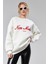 Fancy Kadın Nakışlı Sweat Ekru 1