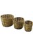 Metal Iskeletli 3 Boy Yuvarlak Hasır Organizer Sepet Ç: 14-19-25 cm - Y: 14-16-18 cm (4886) 1