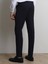 Lacivert Düz Dokuma Slim Fit Klasik Yün Karışımlı Pantolon 4