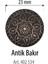 Antik Bakır Desenli 2 Adet 23 mm Düğme, Gömlek Bluz Elbise Düğmesi 402 534 1