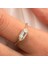 Gümüş Yüzük - Green Topaz Taşlı Zümrüt Kesim Modern Tasarım 925 Ayar Gümüş Yüzük 1