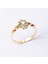 Gümüş Yüzük - Green Topaz Taşlı Gelin Başı Tektaş 925 Ayar Gümüş Evlilik Teklifi Yüzüğü 4