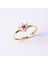 Gümüş Yüzük - Gümüş Yüzük - Mini Papatya Ruby Taşlı Minimal Tasarım 925 Ayar Gümüş Yüzük 2