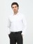Beyaz Düz Slim Fit Dokuma Klasik Pamuk Gömlek 1