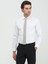 Beyaz Düz Slim Fit Dokuma Klasik Pamuk Gömlek 2