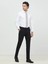 Beyaz Düz Slim Fit Dokuma Klasik Pamuk Gömlek 4