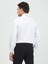 Beyaz Düz Slim Fit Dokuma Klasik Pamuk Gömlek 5