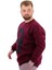 Mode Xl Büyük Beden Erkek Sweatshirt 3 Iplik Şardonlu Baskılı Nıne U24528 Mürdüm 2
