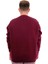Mode Xl Büyük Beden Erkek Sweatshirt 3 Iplik Şardonlu Baskılı Nıne U24528 Mürdüm 4