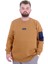 Mode Xl Büyük Beden Erkek Sweatshirt 3 Iplik Şardonlu Dıvısıon U24548 Camel 1