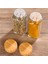 6 Adet Bambu Baharatlık Cam Baharat Kavanozu Bambu Kapaklı Kavanoz Serpme Başlıklı Baharatlık 120 ml 1
