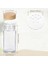 6 Adet Bambu Baharatlık Cam Baharat Kavanozu Bambu Kapaklı Kavanoz Serpme Başlıklı Baharatlık 120 ml 4