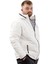 Mode Xl Büyük Beden Erkek Kapitone Mont Kapüşonlu U24606 Ekru 3