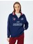 Yarım Fermuarlı Kolej Baskılı Biyeli Oversize Sweatshirt 3