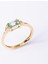 Altın Yüzük - Altın Yüzük - Green Topaz Taşlı Zümrüt Kesim Modern Tasarım 14 Ayar Altın Yüzük 3
