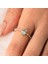 Altın Yüzük - Altın Yüzük - Green Topaz Taşlı Kadın Modern Tasarım 14 Ayar Altın Evlilik Teklifi Yüzüğü 2