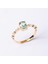 Altın Yüzük - Altın Yüzük - Green Topaz Taşlı Kadın Modern Tasarım 14 Ayar Altın Evlilik Teklifi Yüzüğü 3