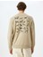 Bisiklet Yaka Pamuklu Hayvan Baskılı Sweatshirt 4