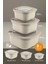 3'lü Kapağıyla Birlikte Mikrodalgaya Uyumlu Saklama Kabı Set 1X600 1X1100 1X1800 1