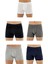E031 Erkek Likralı Boxer Külot 1beyaz-1gri-1k.gri-1lacivert-1siyah Xl - 5'li Paket 1