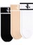 3'lü Paket Cadı Logolu Kadın Basic Tenis Spor Soket Çorap Siyah-Beyaz-Bej 1