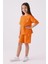 Kız Çocuk Turuncu Bermuda Takım 3