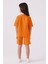 Kız Çocuk Turuncu Bermuda Takım 5