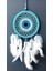 Nazar Boncuğu Motifli Turkuaz Rengi Dream Catcher Beyaz Kuş Tüylü Düş Kapanı Duvar Süsü 2