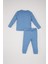 Erkek Bebek Pijama Takımı Fitilli Kaşkorse Dinazor Baskılı Uzun Kollu Üst Beli Lastikli Uzun Alt D9071A525SP 4