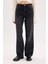 Straight Wide Yüksek Bel Uzun Jean Yıkamalı Pantolon E3181ax25sp 1