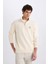 Comfort Regular Fit Rahat Kalıp Fermuarlı Dik Yaka Baskılı Sweatshirt C6132AX25SP 3