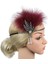 Vintage Bandı Tüylü Fascinator Kırmızı (Yurt Dışından) 3