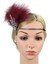 Vintage Bandı Tüylü Fascinator Kırmızı (Yurt Dışından) 5