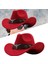 Cowgirl Şapkası Nefes Alabilir Sıradan Kovboy Şapkası Kadınlar Için Erkekler Kısa Geziler Kırmızı (Yurt Dışından) 2
