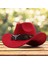 Cowgirl Şapkası Nefes Alabilir Sıradan Kovboy Şapkası Kadınlar Için Erkekler Kısa Geziler Kırmızı (Yurt Dışından) 3